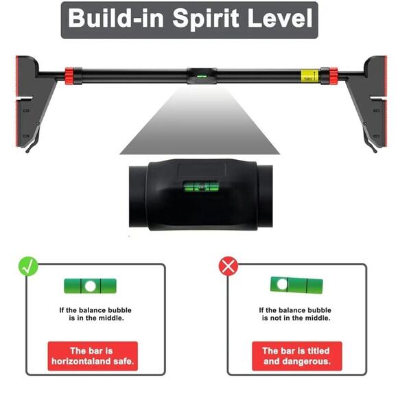 FICTOR Door Pull Up Bar For Doorway, Strength Training Equipment, Adjustable New - Picture 4 of 6